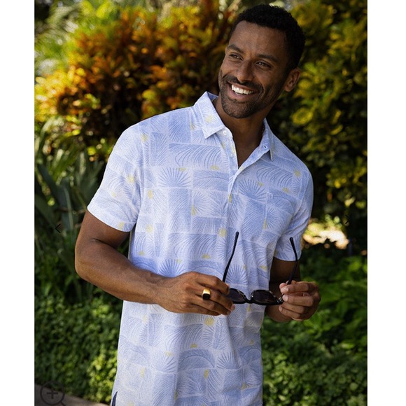 Travis Mathew Other - Travis Mathew Polo Shirt Mens Small Multicolor Sun Guilt Hawaiian Golf‎ Casual